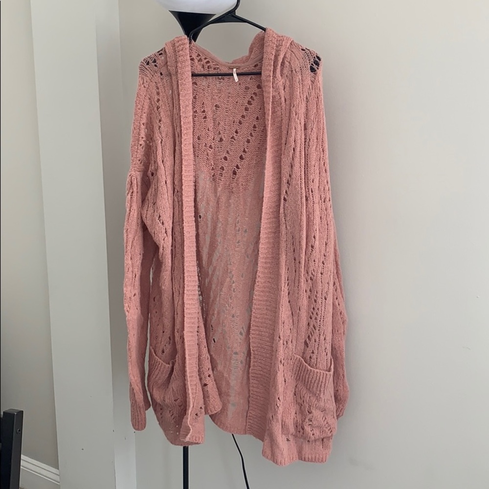 Hooded lemon drop cardigan